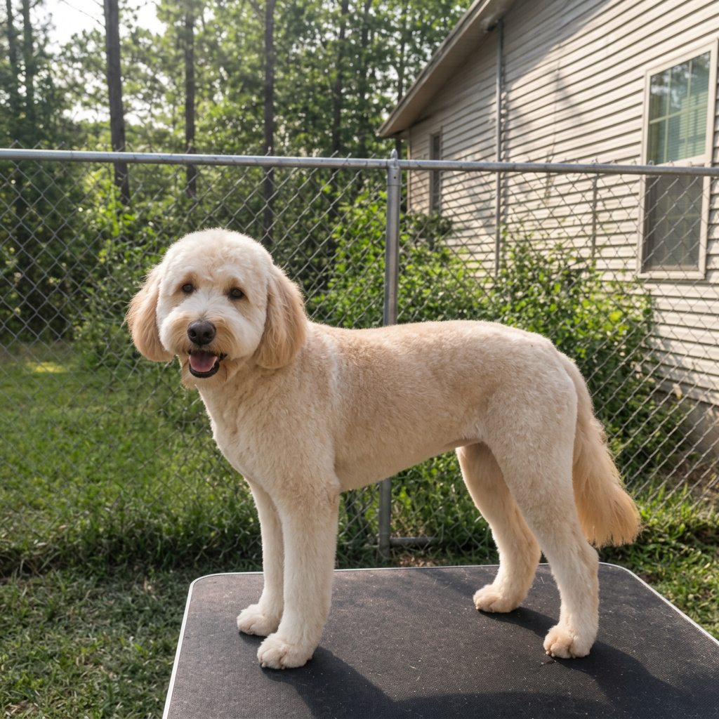 Dog after grooming